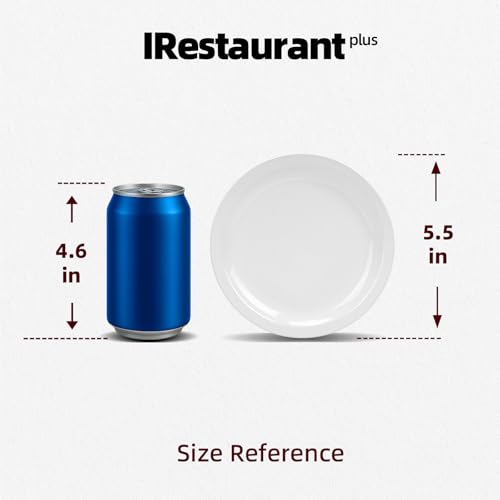 Stoneware Narrow Rim Commercial Grade Dinnerware, Bright White, Plate 5.5", Case of 36 - color: Bright White, size: Plate 5.5"