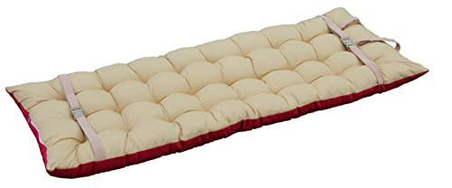 Chaise Lounger Patio Cushion Rocking Chair Sofa Furniture Lounge Cushions Outdoor Indoor Thick Sun Lounger Swing Bench Cushion with Elastic Ties 45 L X 18 W, Rose Red - color: Rose Red, style: 45 L X 18 W