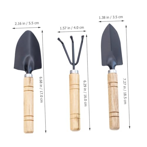 YARNOW 9pcs Mini Gardening Tool Set with Trowel, Rake Cultivator, Small Transplanting and Weeding Tools for Indoor Plants, Herb and Vegetable Garden Care
