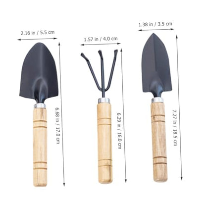 YARNOW 9pcs Mini Gardening Tool Set with Trowel, Rake Cultivator, Small Transplanting and Weeding Tools for Indoor Plants, Herb and Vegetable Garden Care