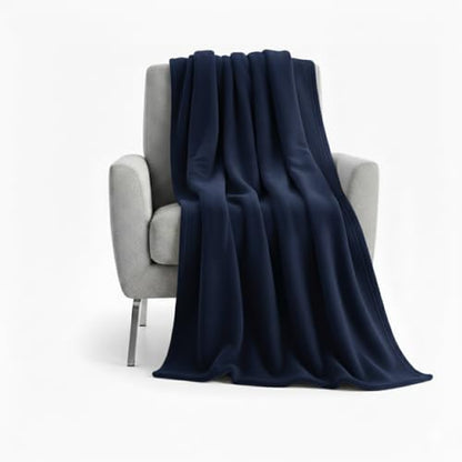 50x60 Throw Blankets, Ultra Soft Hypoallergenic Fleece Fall Throw Blanket for Livingroom, Couch, Chair, Bed, Navy Blue - color: Navy Blue