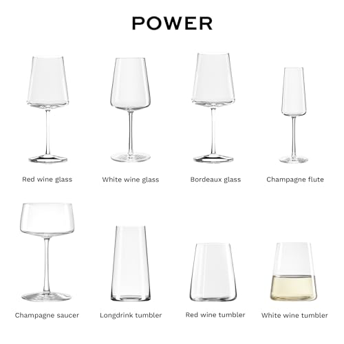 Stölzle Lausitz Stemless White Wine Glasses Power Set of 4, 13 1/2 oz – Modern Crystal Wine Glasses for Maximum Aroma – Dishwasher Safe & Break-Resistant, Made in Germany - size: 4 Pieces (1 Pack)