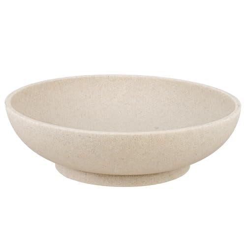L'ARL GMVOI Large Decorative Bowl,Modern Fruit Bowl for Kitchen Counter,Handicraft Decorative Bowls for Home Decor,Stylish Key Bowl for Entry Table - Artificial Stone Beige - color: Beige