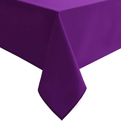 Square Tablecloth, Royal Purple, 30 x 30 Inch, 1 Pack | Waterproof, Wrinkle Resistant, Washable Polyester Table Cloth for Dining Room/Birthday/Party/Camping - color: Royal Purple, size: 30" x 30" (Square)