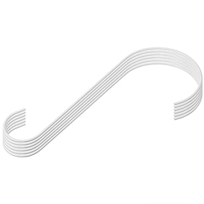 Hotop 6 Pieces Heavy Duty Big S Hooks Bird Feeder Garden Rustproof Stainless Steel Hook for Tree Branch, Kitchen, Bird House, Plants, Baskets, Lanterns and Bicycles(12 Inch,White) - color: White, size: 12 Inch