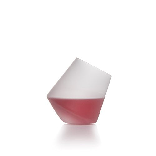Sempli Cupa-Vino Stemless Wine Glasses Set of 2 - Hand Blown Wine Glass Set, Glassware for Red & White Wine, Lead-Free Crystal, Swirling Aeration, Thin Rim, Frosted - 10.5 oz - color: Frosted