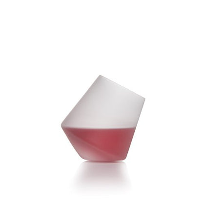 Sempli Cupa-Vino Stemless Wine Glasses Set of 2 - Hand Blown Wine Glass Set, Glassware for Red & White Wine, Lead-Free Crystal, Swirling Aeration, Thin Rim, Frosted - 10.5 oz - color: Frosted
