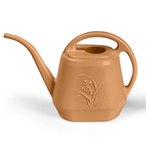 ZXJ Plant Watering Can - for Indoor and Outdoor Home Garden Plants - with Long Spout - Copper Color - 1/2 Gallon - color: Copper Color