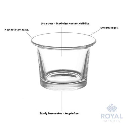 Royal Imports Candle Holder Hanging Oyster Votive Tealight Glass for Wedding, Birthday, Holiday & Home Decoration, Set of 6