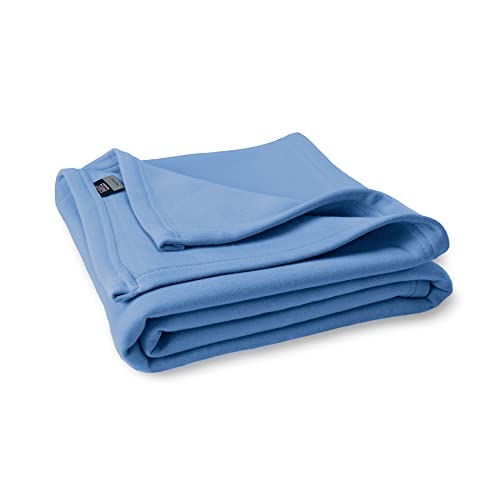 MV Sport Lightweight Sweatshirt Blanket Throw – Warm & Cozy, Breathable Oversized Fleece Knit, Couch, Bed, Travel, Cold Nights, and Outdoors – Soft Light Weight Blanket 54" x 84" Baby Blue - color: Baby Blue, size: Adult
