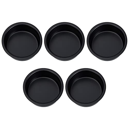 Uonlytech 5pcs Tea Light Tins Cups, Black Metal Tea Light Candle Holder Empty Scented Candle Cup DIY Candle Holders for Party Wedding Table Decoration - color: Black