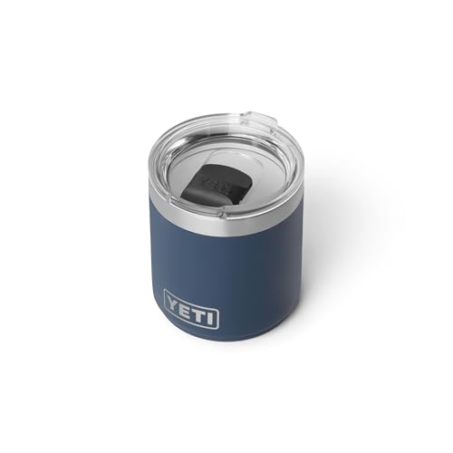 YETI Rambler 10 oz Ceramic Lined Lowball 2.0, Vacuum Insulated with MagSlider Lid, Navy - color: Navy