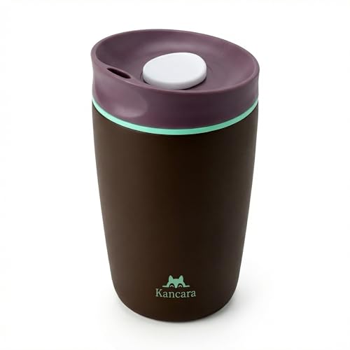 12 oz coffee tumbler Insulated coffee mug with lid Slider Insulated Stainless Steel Coffee Tumbler, Travel Mug for Hot and Iced Beverages insulated travel coffee mug (black) - color: Black