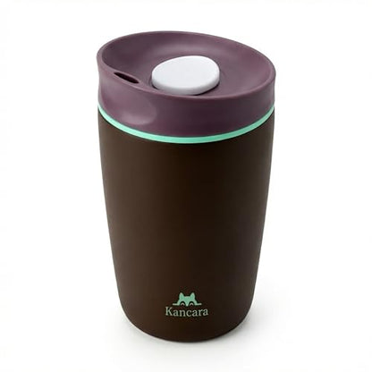12 oz coffee tumbler Insulated coffee mug with lid Slider Insulated Stainless Steel Coffee Tumbler, Travel Mug for Hot and Iced Beverages insulated travel coffee mug (black) - color: Black