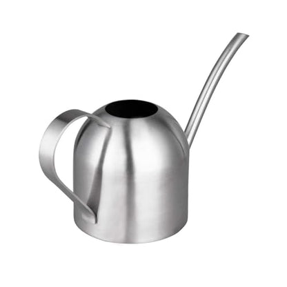 IMEEA Indoor Watering Can for House Plants 33oz/1L Brushed Stainless Steel Watering Can with Long Spout for Succulents, Bonsai - color: 33oz (Silver)