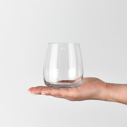KROSNO Water Glasses Set of 6, 15.9 oz, Modern Collection | Drinking Glasses, Lead-Free Crystal Glassware, Juice Glasses, Water Glass Set, Dishwasher Safe, Made in Europe - size: 14.2 fl oz (Set of 6)