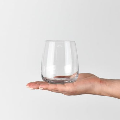 KROSNO Water Glasses Set of 6, 15.9 oz, Modern Collection | Drinking Glasses, Lead-Free Crystal Glassware, Juice Glasses, Water Glass Set, Dishwasher Safe, Made in Europe - size: 14.2 fl oz (Set of 6)