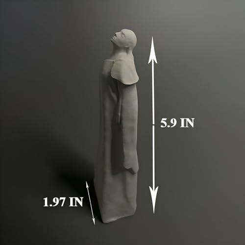Abstract Human Figure Sculpture Modern Minimalist Plaster Statue Contemporary Art Decor Wabi Sabi Figurine for Bookshelf Living Room Office Shelf Home Decoration Gift