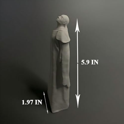 Abstract Human Figure Sculpture Modern Minimalist Plaster Statue Contemporary Art Decor Wabi Sabi Figurine for Bookshelf Living Room Office Shelf Home Decoration Gift