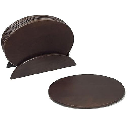 Woodard & Charles Wood 6 Serving Boards with Stand, 7 Pc Set, Walnut Stain | Six Wood Serving Boards on a Display Stand; Serve Sushi, Cheese, Charcuterie, Appetizers and Small Bites for Any Party - color: Walnut, size: 7 Piece Set