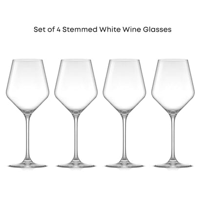 JoyJolt Layla White Wine Glasses, Set of 4 Italian Glasses, 13.5 oz Clear – Made in Europe - style: White Wine Glasses