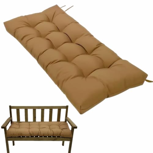 Bench Cushions for Indoor Furniture,Tufted Patio Bench Seat Cushion, Swing Seat Cushion,Garden Loveseat Cushions,Outdoor Cushions for Lounger Garden Furniture Patio (Coffee, 47.2x19.7) - color: Coffee, size: 47.2x19.7