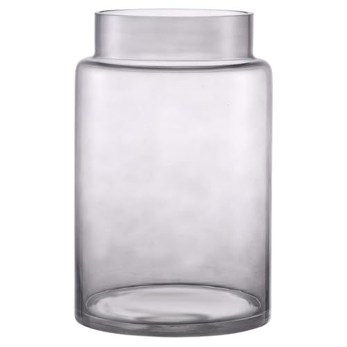 Large Glass Vase, 9 Inch Flower Vase, Black Vase, Glass Flower Vase for Bouquet, Tall Vases, Wide Mouth Vases for Flowers, Large Vases for Home, Wedding, Living Room, Office Decor - color: Black, size: 9 Inch
