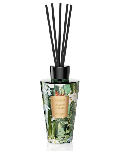 M&SENSE Reed Diffuser Set, Jasmine, 8.79 oz Natural Essential Oil | Non-Toxic Organic, Long-Lasting Fragrance, Ideal for Living Room, Bedroom, Gifts for Women - color: Jasmine