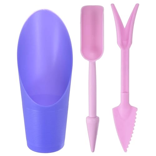 M METERXITY 2-Set Succulent Tools, Plastic 2-in-1 Mini Garden Shovel Hand Succulent Transplanting Tools Garden Shovel Transplant Trowel for Planting/Digging/Aerating/Sowing [Purple] - color: Purple