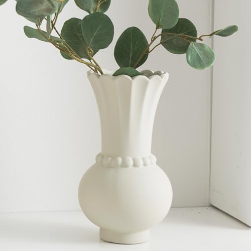 Modern Ceramic Vase - Grey, Perfect for Pampas Grass, Dried Flowers, Centerpieces - color: G-grey Big Vase