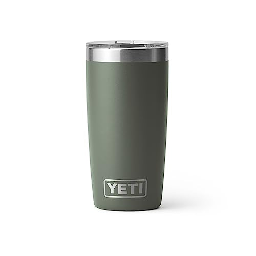 YETI Rambler 10 oz Tumbler, Stainless Steel, Vacuum Insulated with MagSlider Lid, Camp Green - color: Camp Green