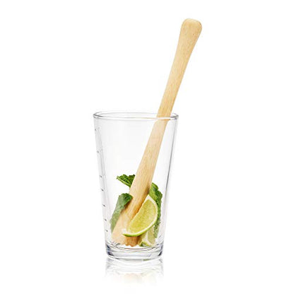 True 7-Piece Barware Set for Mixed Drinks and Cold Brew Cocktails, Includes Boston Cocktail Shaker Tin, Mixing Glass, Jigger, Muddler, Strainer, Bar Spoon, Pour Spout for Home Bar, Bartender Gifts - size: 7 Piece