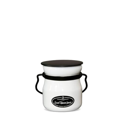 Milkhouse Candle Company Sweet Tobacco Leaves Soy Candle - Honey | Tobacco | Teakwood Scented - 5 oz Cream Jar with Lid, 35+ Hour Burn Time, Made in the USA - size: 5 oz