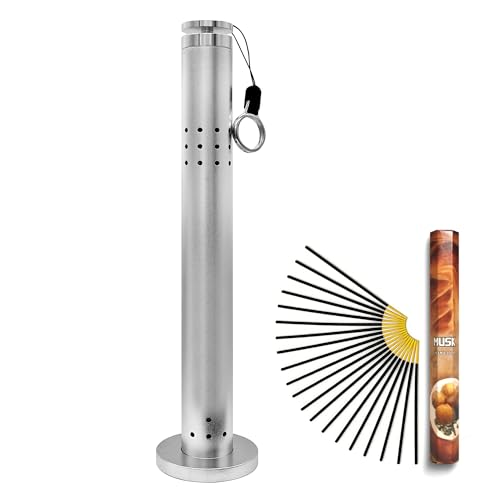 Aluminum Alloy Incense Holder for Sticks, Hanging Incense Burner Holder with Ash Catcher & Hook, Outdoor Incense Stick Holder, with 20 Incense Sticks, for Home, Outdoor, Camping, Meditation, Yoga, Spa