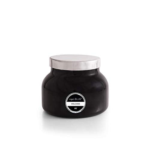 Capri Blue Volcano Scented, Luxury Glass Jar Candles for Home with Tropical Fruit & Sugared Citrus, Soy Wax Blend, Black Color (19 Oz) - color: Black, size: 19 oz