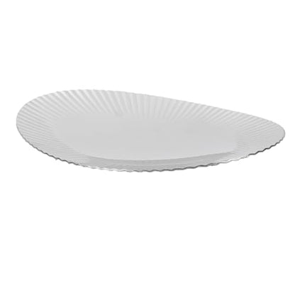 Dpofirs Stainless Steel Serving Platter, Decorative Metal Tray for Snack Fruit Dessert, Elegant Home Decor for Wedding Party