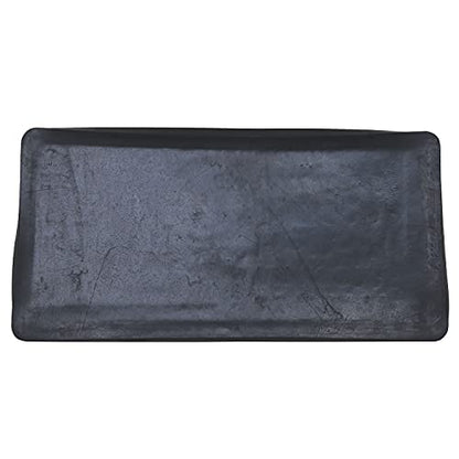ART & ARTIFACT Rubber Boot Tray Wet Shoe Tray for Entryway Indoor Outdoor Snow Boot Mat Extra Large Shoe Tray 32" x 16", Black, Footprints & Paws