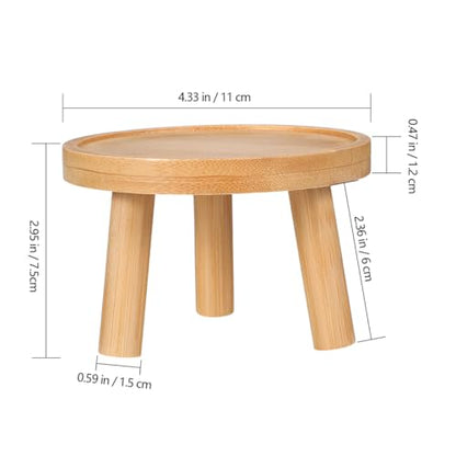 Levemolo 2Pcs Wooden Flower Pot Tray Base Indoor Plant Stand | Stable wood base, for indoor tabletops, supports potted plants and succulents