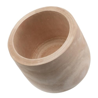 SUPVOX Decorative Table Bowl with Pedestal Base, 8.2x7.5 Inch round Wood Centerpiece Bowl for Entryway Key Holder and Kitchen Table Display, Rustic Wooden Home Décor Accent