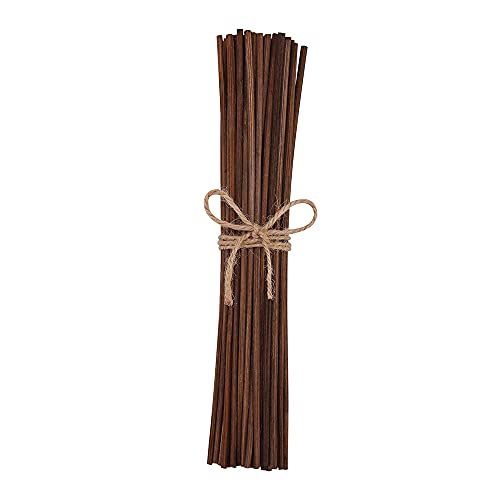 10 inch 20 Pcs Natural Rattan Wood Reed Diffuser Sticks Essential Oil Aroma Replacement Aroma Reed Diffuser Sticks (Brown-20pcs) - color: Brown-20pcs