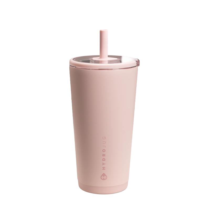 HydroJug Everyday Tumbler 20 oz, Ceramic-Lined Straw Cup, Dusty Rose - color: Dusty Rose, size: 20 Ounces