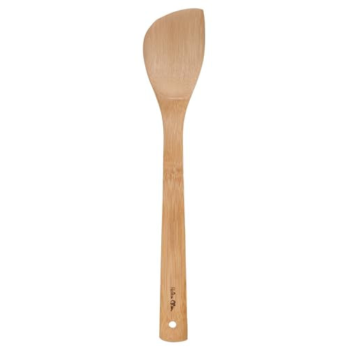 Helen’s Asian Kitchen Stir Fry Spatula and Cooking Utensil, Natural Bamboo, 15-Inch - size: 15-Inch, Solid Spatula