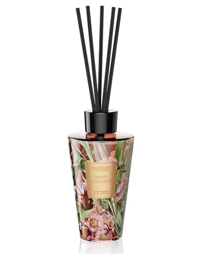 M&SENSE Reed Diffuser Set, Peony Blush Sude, 8.79 oz Natural Essential Oil | Non-Toxic Organic, Long-Lasting Fragrance, Ideal for Living Room, Bedroom, Gifts for Women - color: Peony Blush Sude