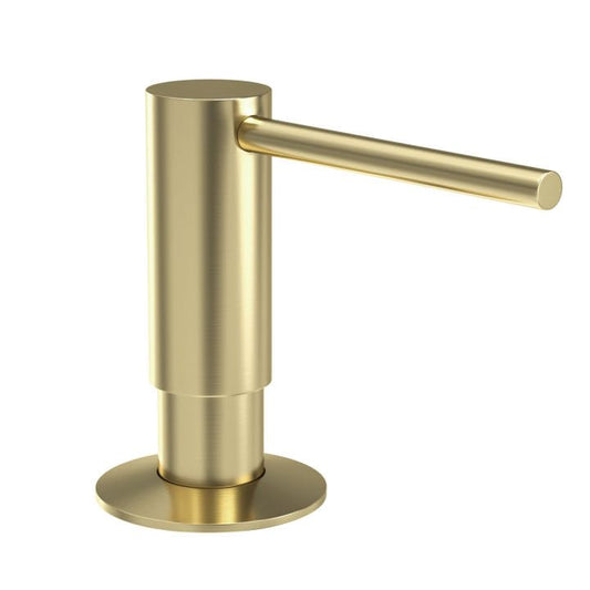 Samodra Sink Soap Dispenser, Metal Pump Head Liquid Lotion Countertop Kitchen Bathroom Soap Dispenser with 12 OZ PET Bottle - color: Brushed Gold
