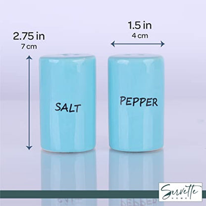 Blue Salt & Pepper Shakers Ceramic - color: Blue