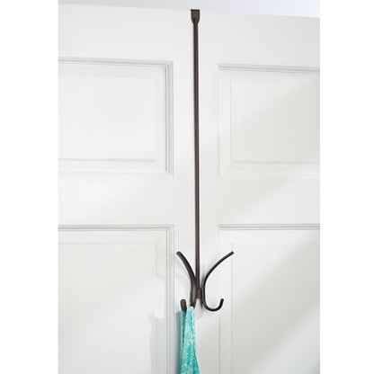 iDesign Axis Easy Reach Quad Hook, Bronze, 24" | Over the Door, Towel Holder or Coat Rack, Bathroom, Bedroom, Office Closet Storage, 4.7" x 3.8" x 24"