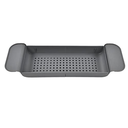 Expandable Bathtub Caddy Tray, PP Material, Adjustable Length, Ideal for Relaxing Baths and Organizing Toiletries (Gray) - color: Gray