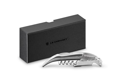 Le Creuset Stainless SteelCorkscrew Wine Opener | One-Step Waiter's Friend - color: Stainless Steel, style: Wine Opener