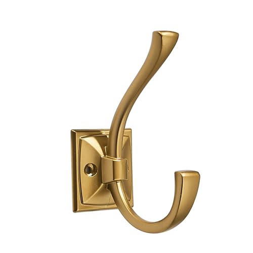 Antique Design Wall Hanging Coat Hook 5 Pack Matte Coat Hook Towel Hook for Entry Shoe Cabinet, Gold Wardrobe Bathroom Bedroom Furniture Hardware - color: Gold