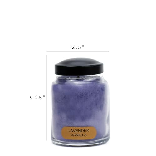 A Cheerful Giver - Lavender Vanilla Baby Scented Glass Jar Candle (6oz) with Lid & True to Life Fragrance Made in USA - size: 6 oz